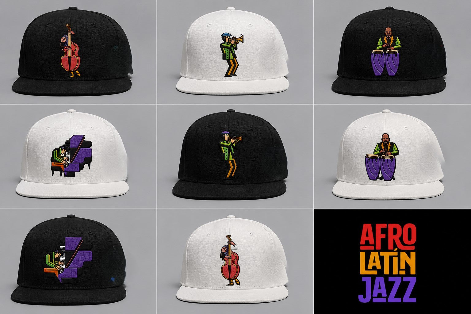 Jazz Instrument and Musician BB Hat